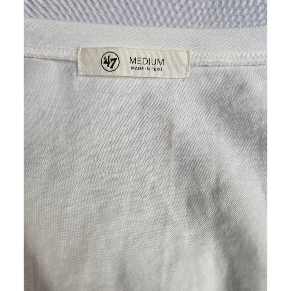 47 Brand Florida Marlins Womens White Graphic T-Shirt Scoop Neck Medium NWT - Picture 3 of 5